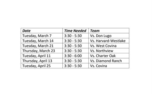 schedule